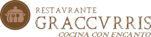 Logo en color marrón del Restaurante Graccurris de Alfaro