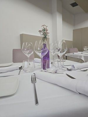 Mesa preparada del Restaurante Graccurris de Alfaro