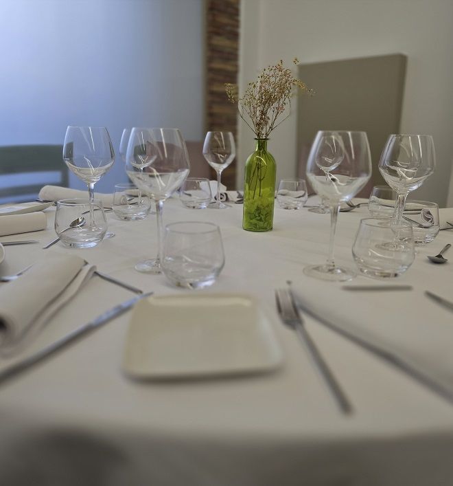 Mesa decorada del Restaurante Graccurris de Alfaro