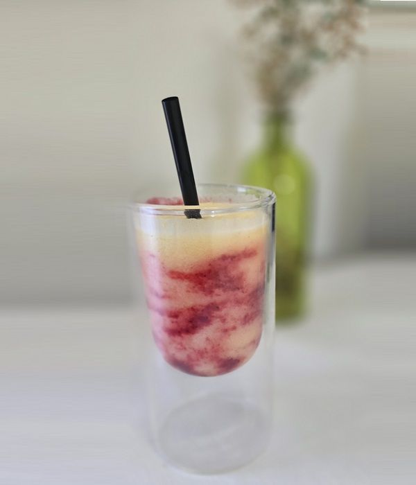 Sorbete de mango y frutos rojos del Restaurante Graccurris de Alfaro