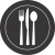 dibujo de un plato y cubiertos